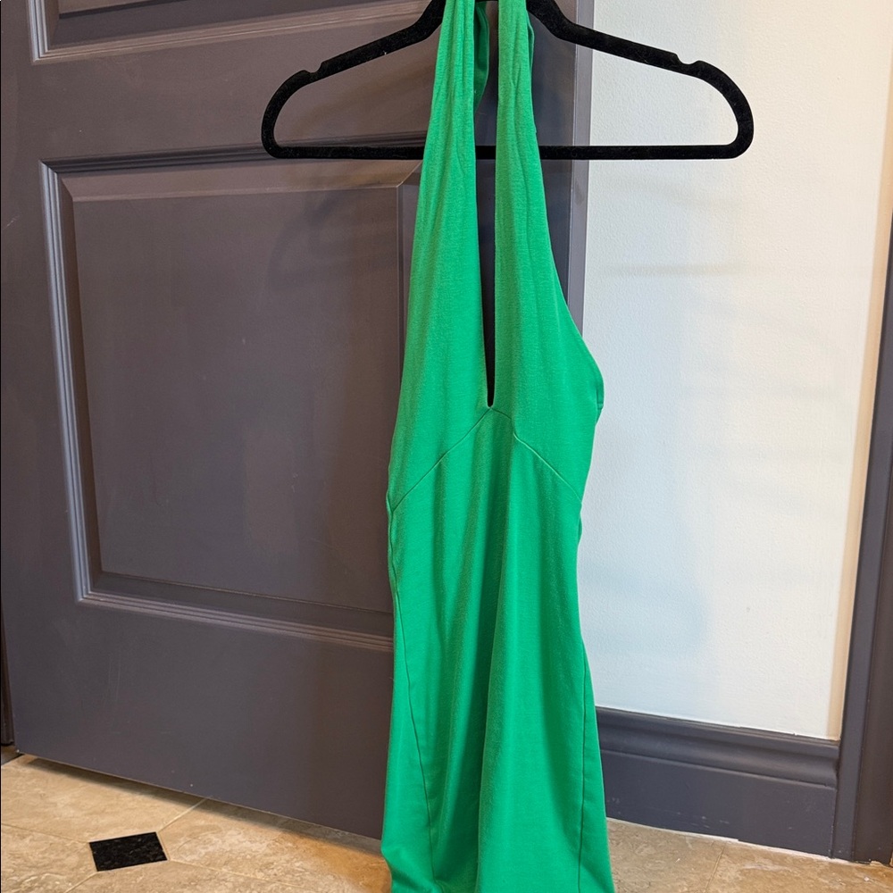 Zara Kelly Green Halter Dress